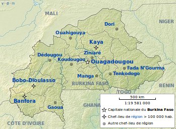 Carte du Burkina Faso 