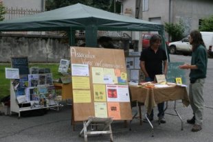 Stand à la foire bio d'Aspet en mai 2008